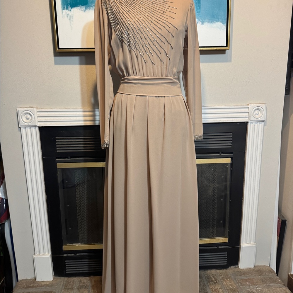 Vintage Beaded Silk Gown